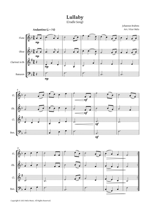 Brahms Lullaby - Wind Quartet