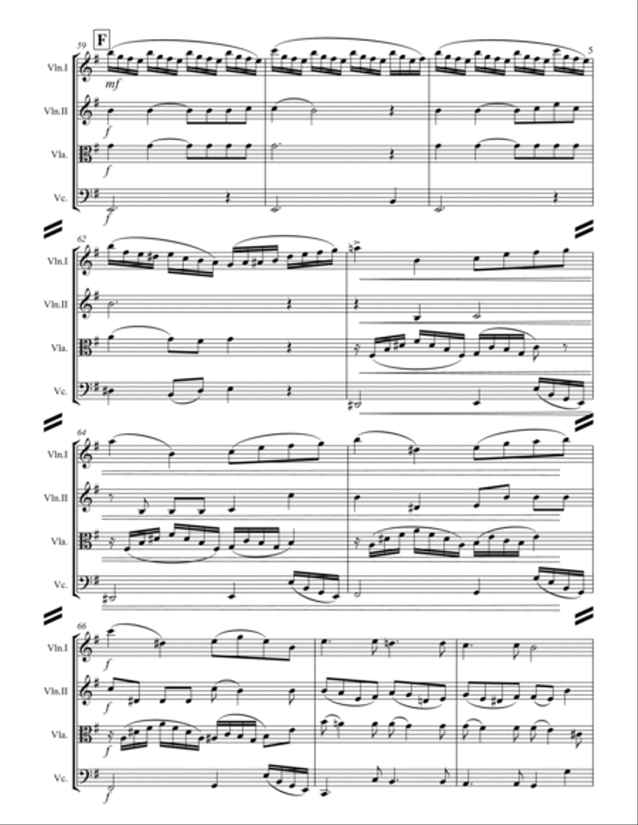 The Snow, Op. 26, No. 1 (for String Quartet) String Quartet scores gallery preview page 6