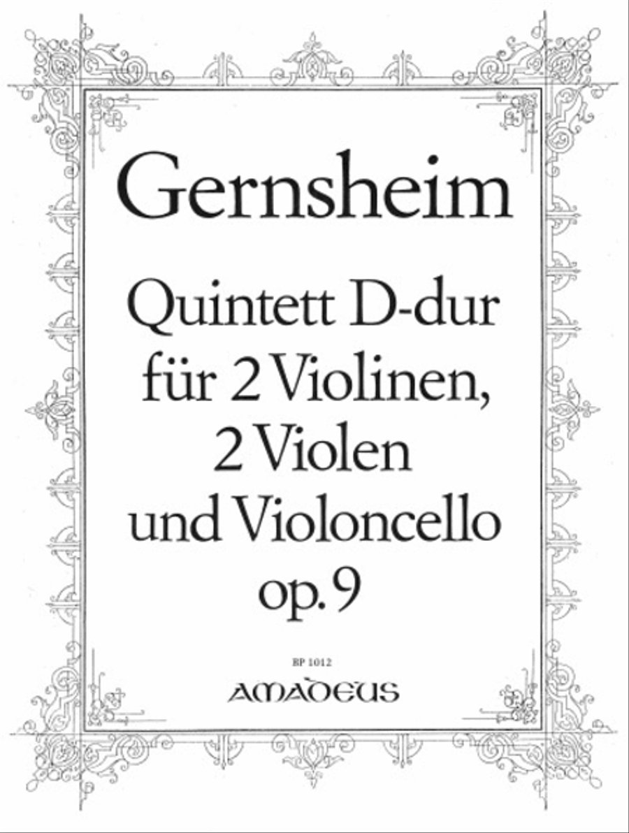 Quintet D major op. 9 Quintet D major op. 9 Cello scores gallery preview page 1