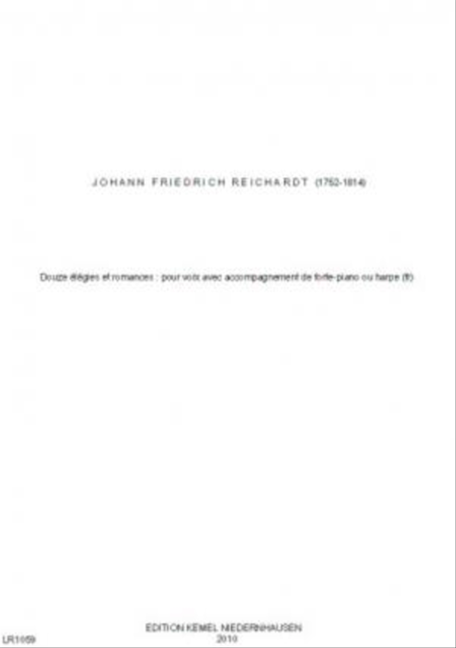 Douze elegies et romances Harp scores gallery preview page 1