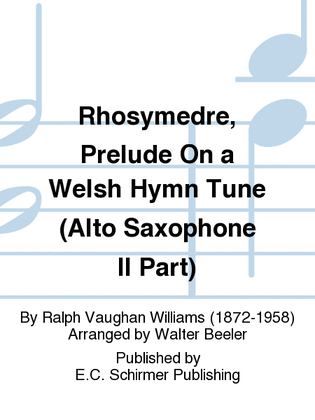 Rhosymedre, Prelude On a Welsh Hymn Tune (Alto Saxaphone II Part)