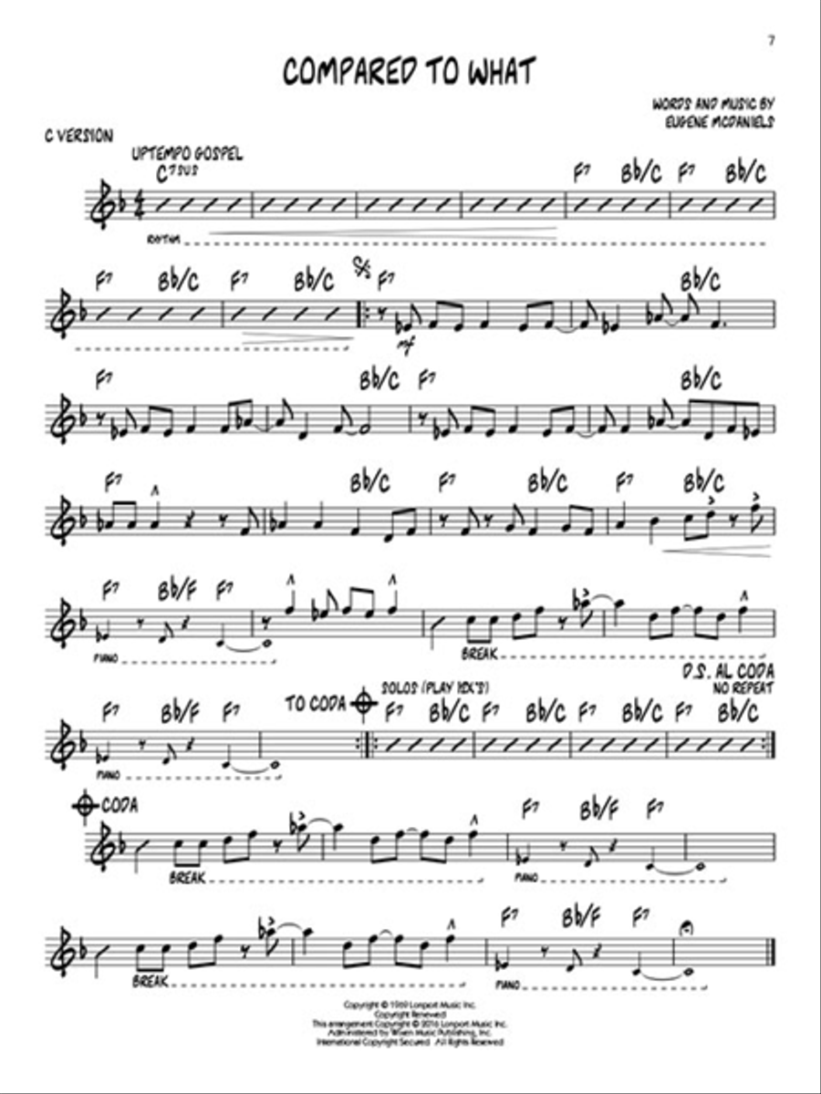 Jazz/Funk C Instrument scores gallery preview page 4