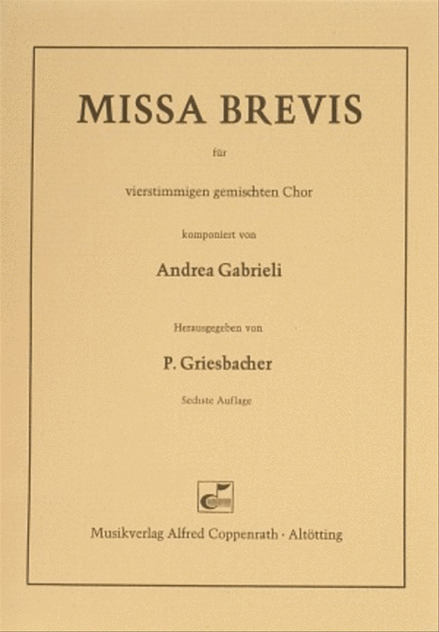 Missa brevis Missa brevis 4-Part scores gallery preview page 1
