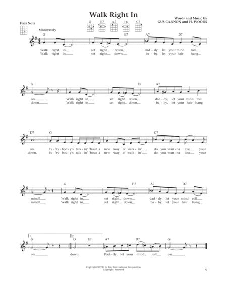 Walk Right In (from The Daily Ukulele) (arr. Liz and Jim Beloff)
