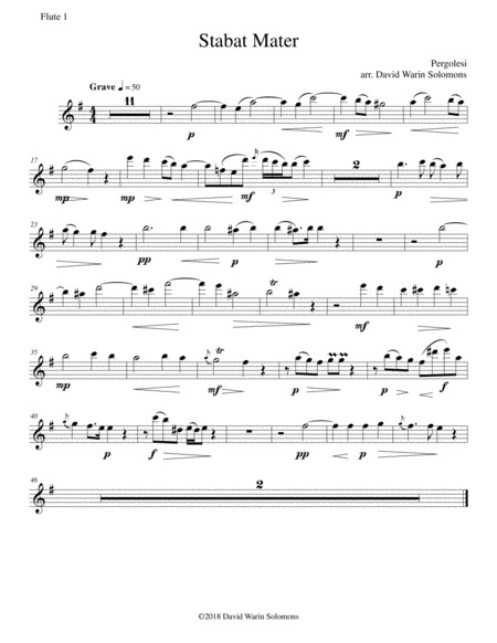 Stabat Mater for 2 flutes and string quartet image number null