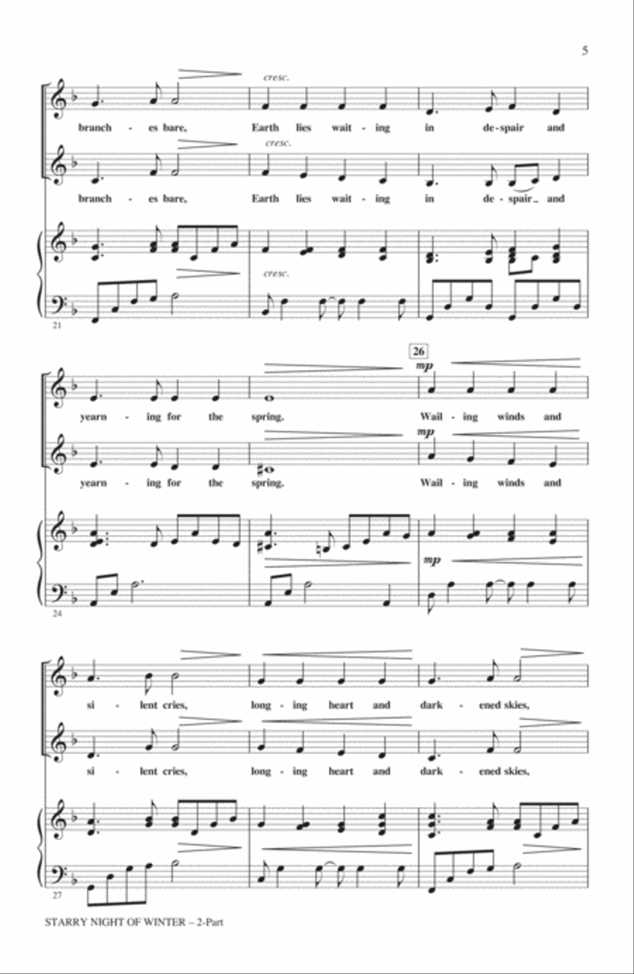 Starry Night Of Winter 2-Part scores gallery preview page 3