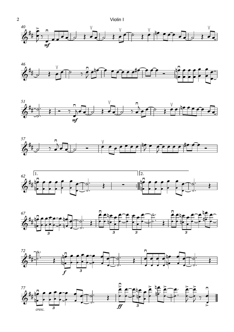 Crazy Little Thing Called Love String Quartet scores gallery preview page 4