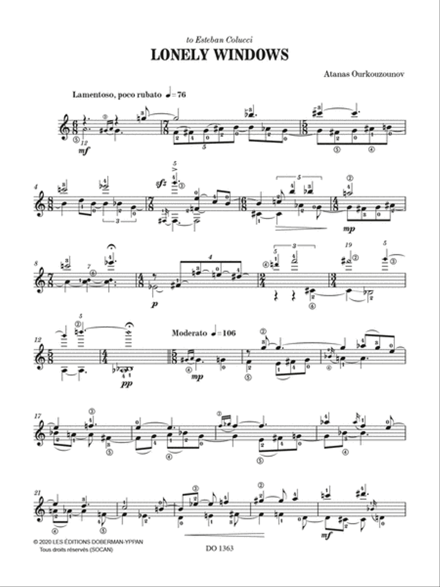 Lonely Windows Classical Guitar scores gallery preview page 2