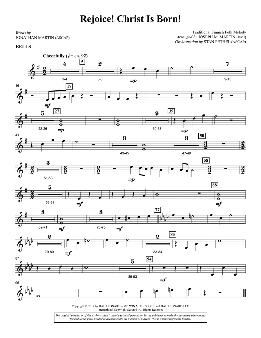 Rejoice! Christ Is Born! - Bells Choir scores gallery preview page 1