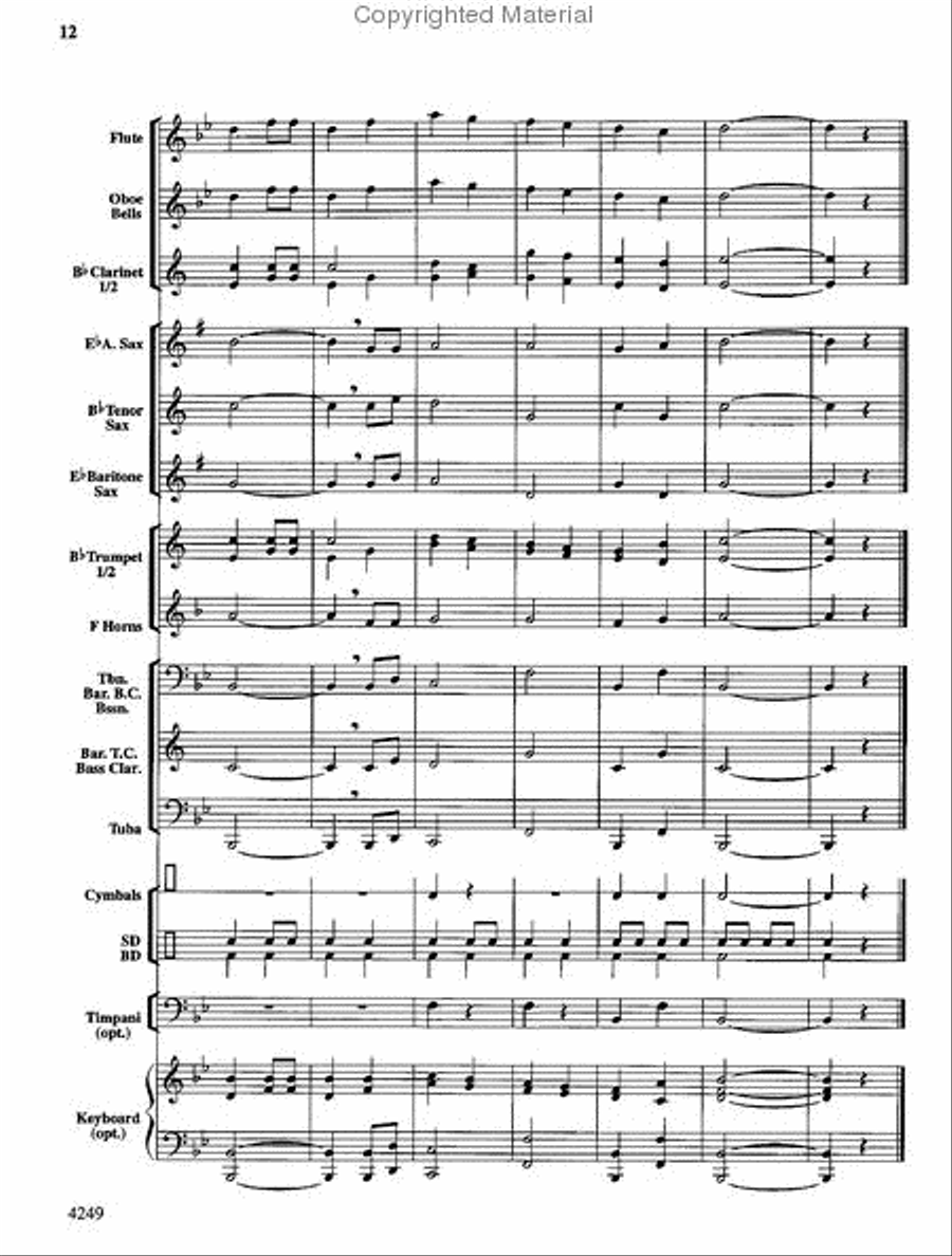 Peanuts & Peanut Butter Concert Band scores gallery preview page 12