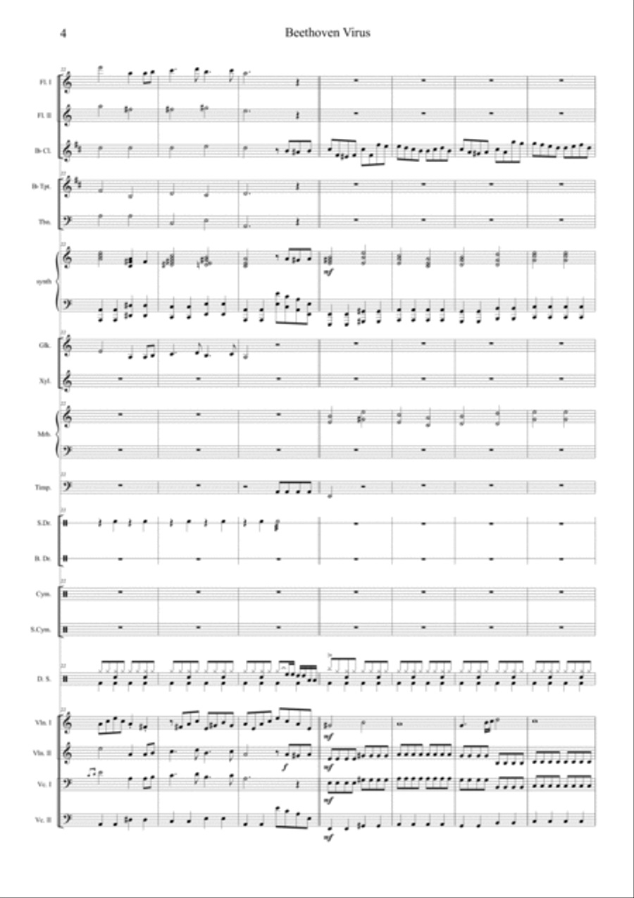 Beethoven Virus Orchestra scores gallery preview page 4