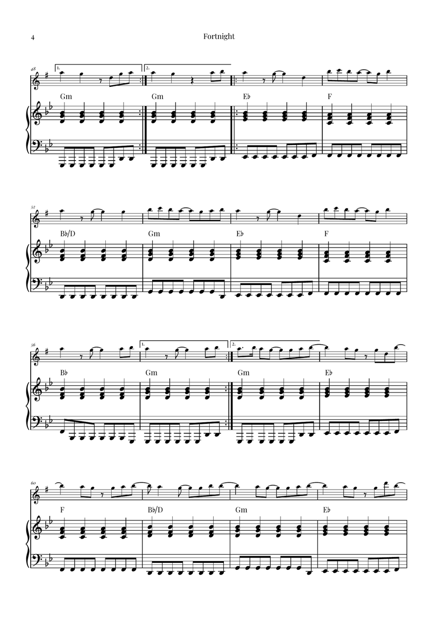Fortnight Soprano Saxophone scores gallery preview page 4