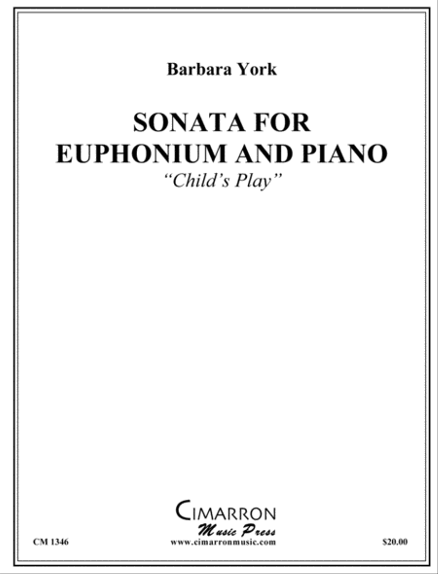 Sonata for Euphonium Euphonium scores gallery preview page 1