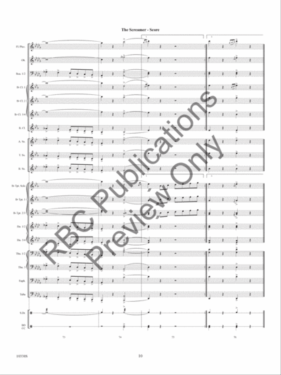 The Screamer The Screamer Concert Band scores gallery preview page 13