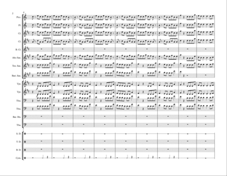 Trap Queen Marching Band scores gallery preview page 3