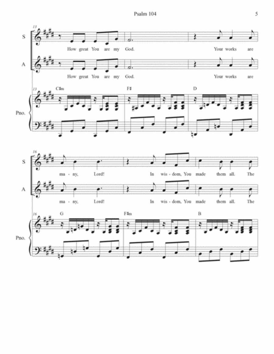 Psalm 104 (Solo with SATB) image number null