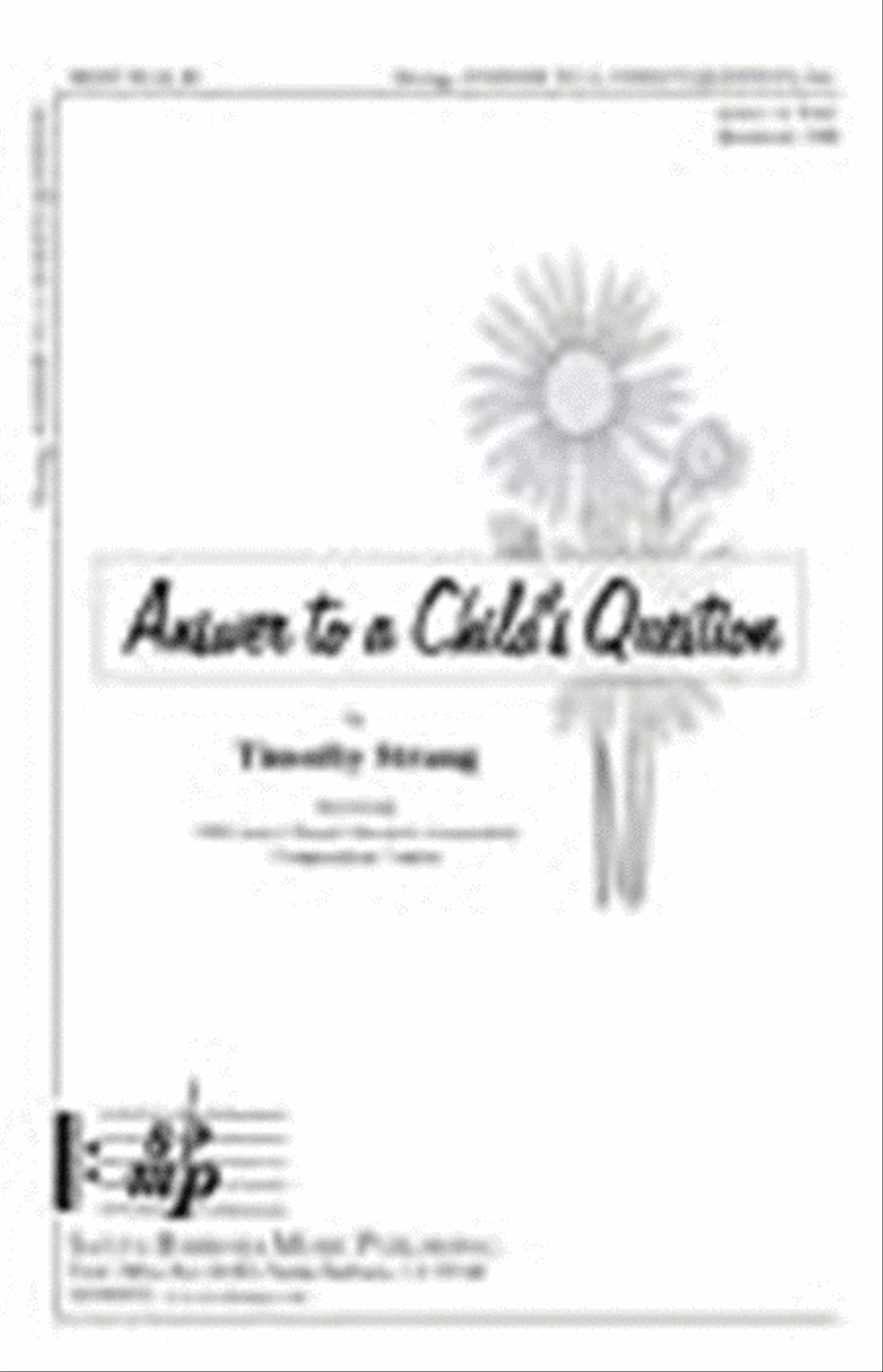 Answer to a Child's Question - SA Octavo SA scores gallery preview page 1