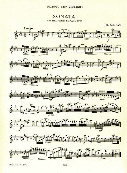Trio Sonata from the Musical Offering BWV 1079(C)