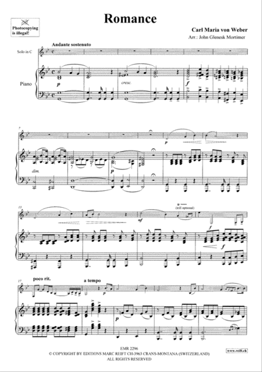 Romance Voice Solo scores gallery preview page 3