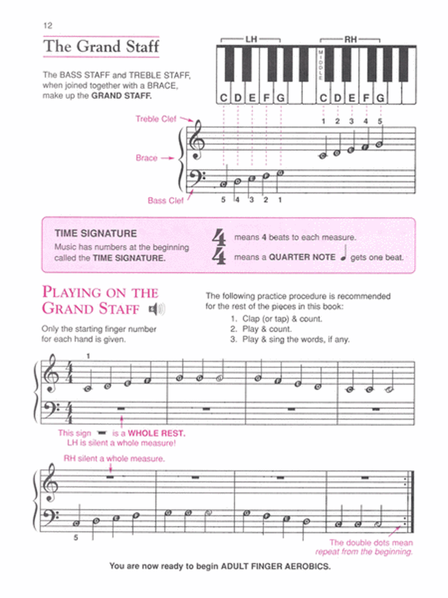 Alfred's Basic Adult Piano Course Lesson Book, Book 1
