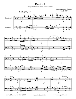 Quantz: Duetto Op. 2 No. 1 for Trombone Duo