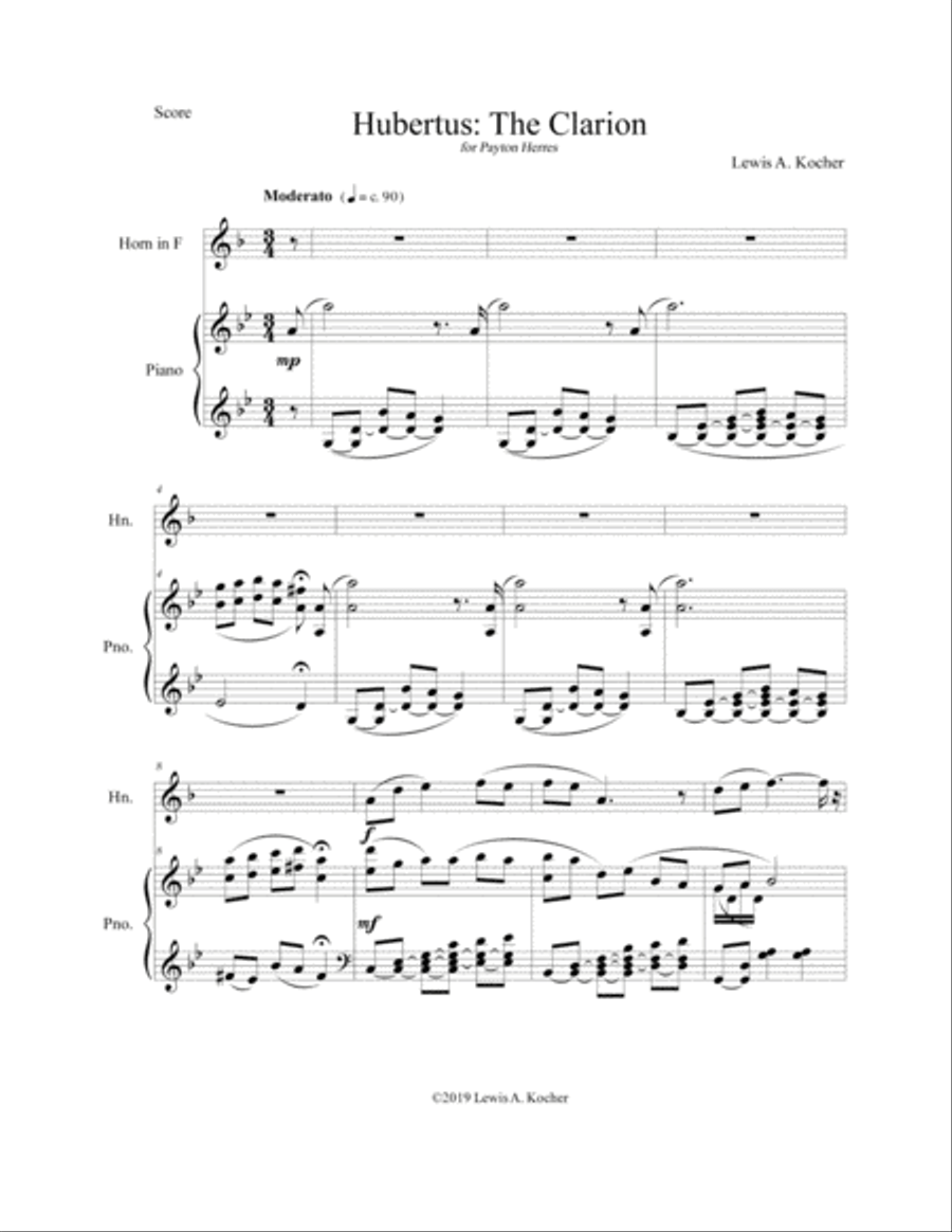 Hubertus: The Clarion Small Ensemble scores gallery preview page 2