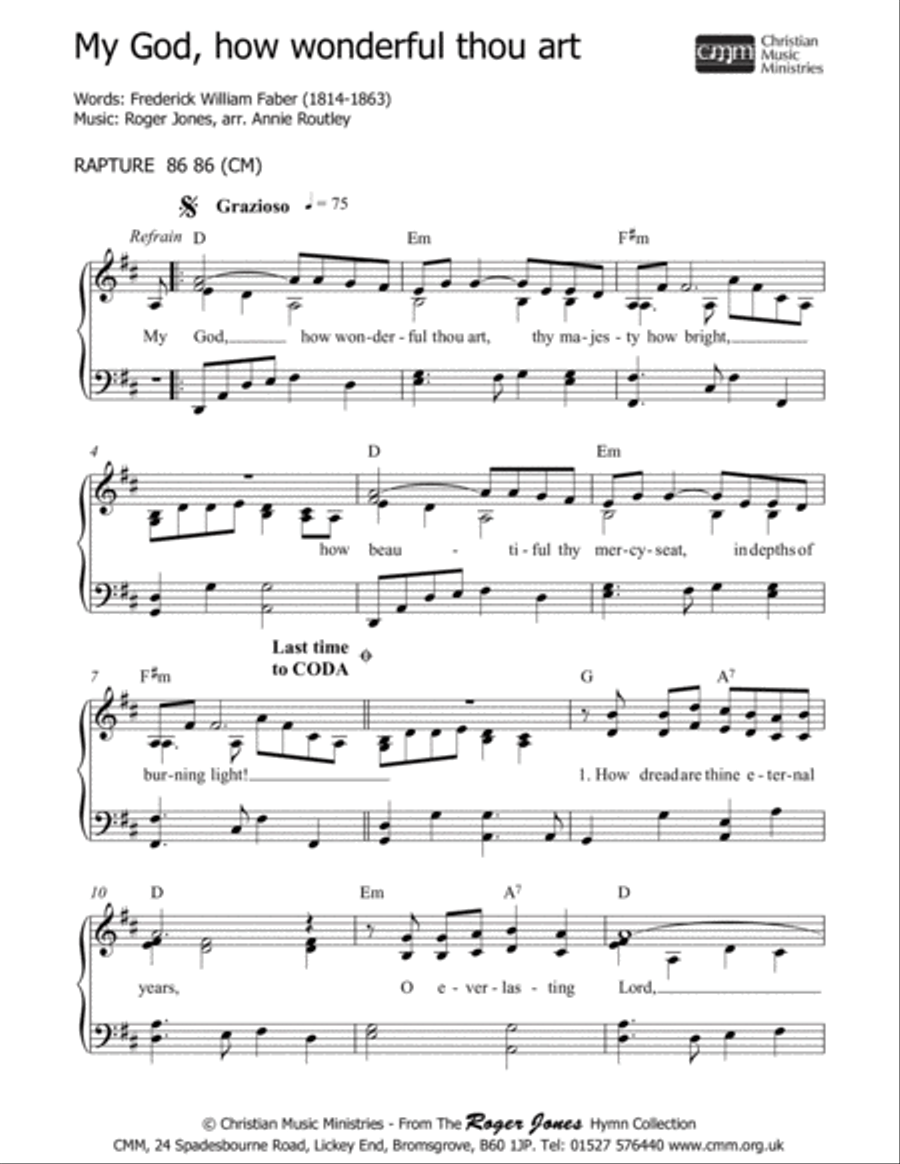 My God how wonderful thou art 4-Part scores gallery preview page 2