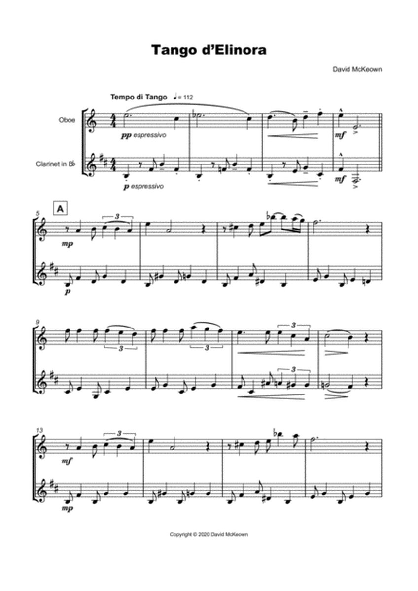 Tango d'Elinora, for Oboe and Clarinet Duet