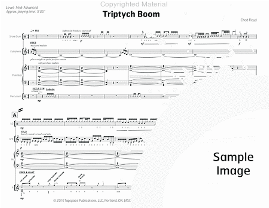 Triptych Boom Percussion Ensemble scores gallery preview page 5