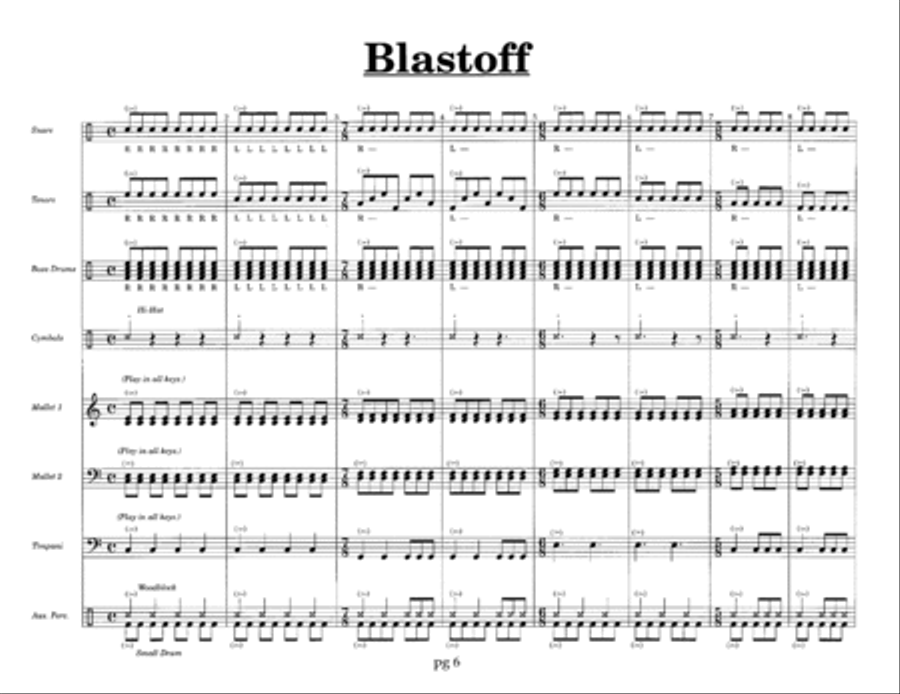 Championship Technique for Marching Percussion /Student Book /Multi Toms Percussion Ensemble scores gallery preview page 6