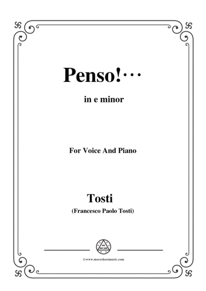 Tosti-Penso! in e minor,for voice and piano image number null