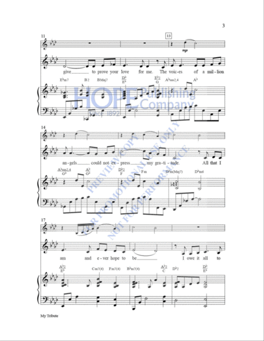 My Tribute My Tribute Choir scores gallery preview page 4