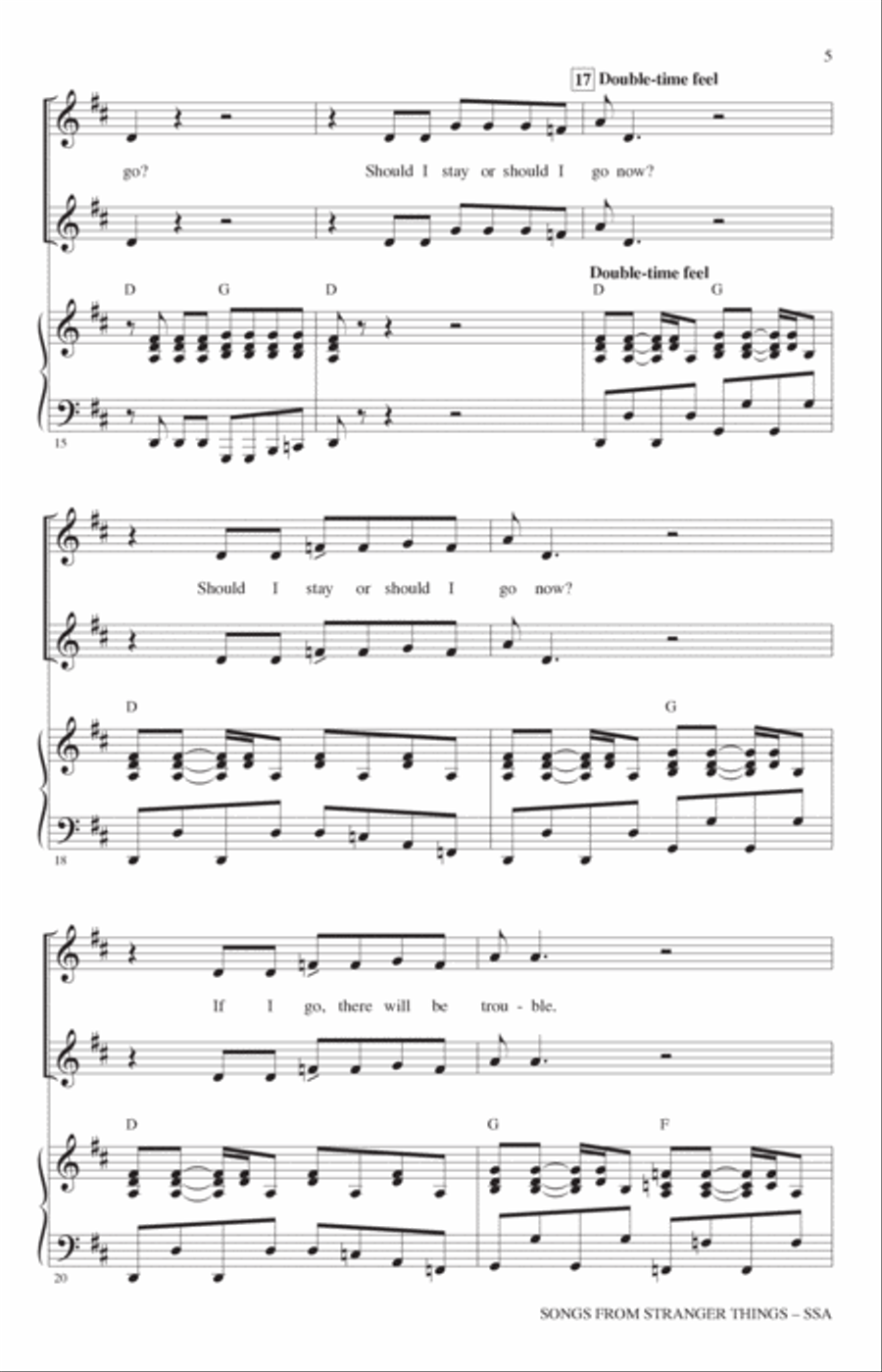 Songs from Stranger Things (arr. Alan Billingsley) SSA scores gallery preview page 3