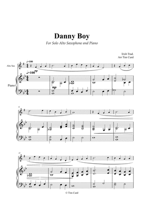 Book cover for Danny Boy for Solo Alto Saxophone and Piano