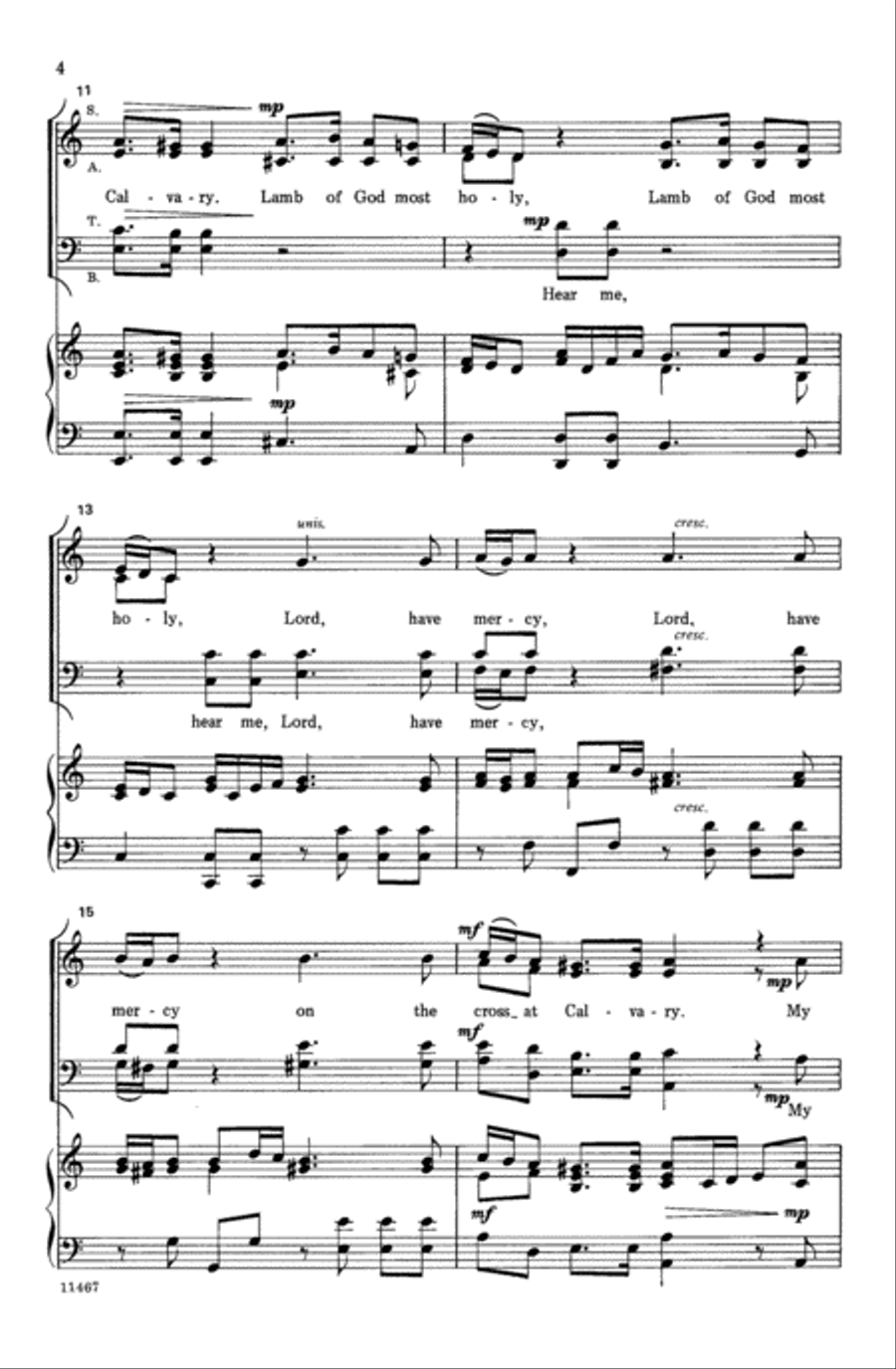 Lenten Prayer 4-Part scores gallery preview page 4