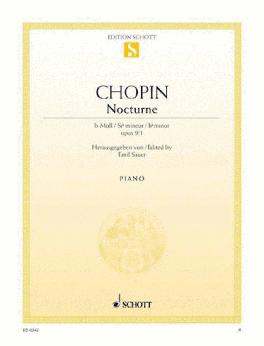 Nocturne in B-flat Minor, Op. 9, No. 1 Piano Solo scores gallery preview page 1