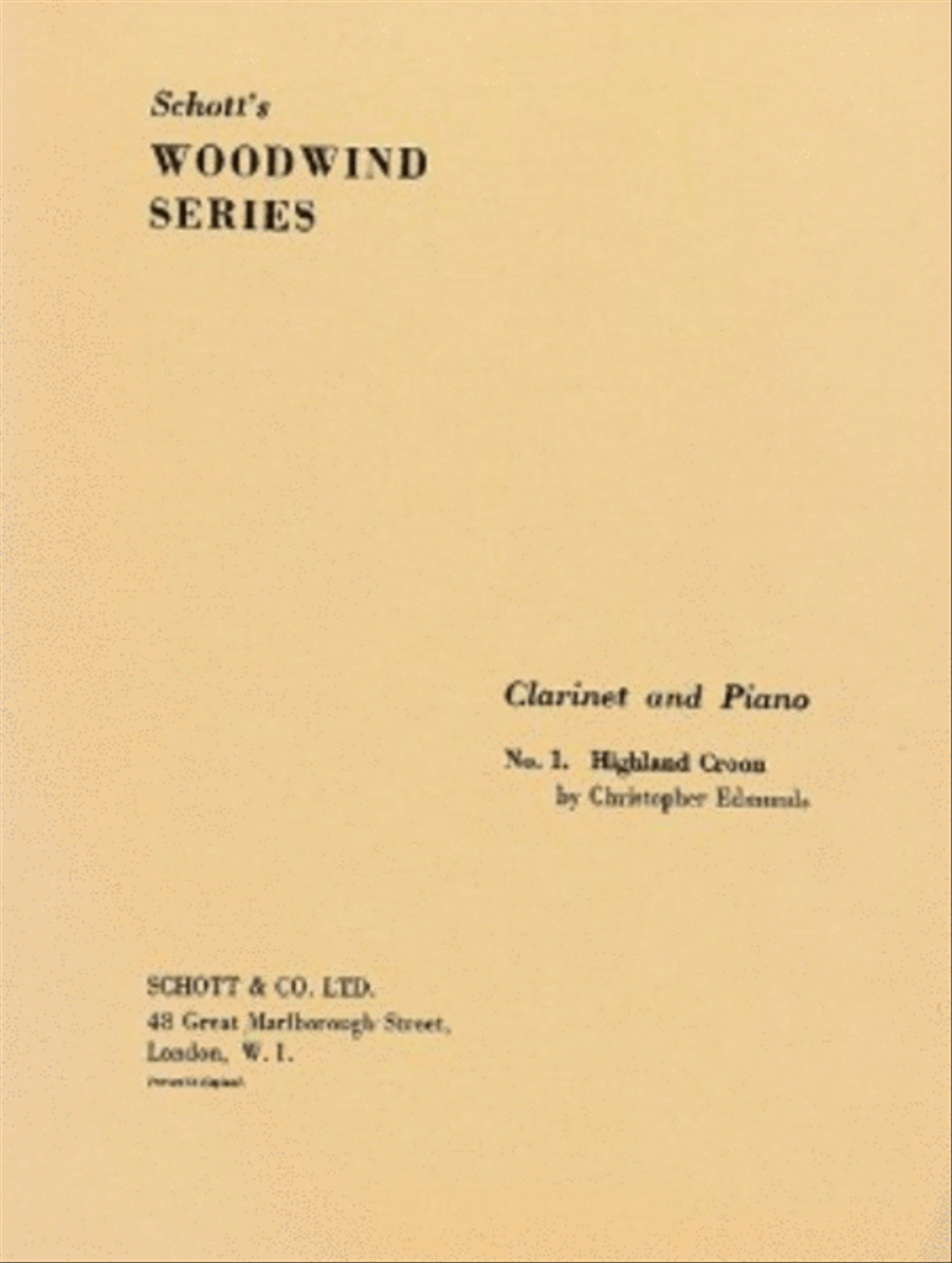 Highland Croon Clarinet Solo scores gallery preview page 1
