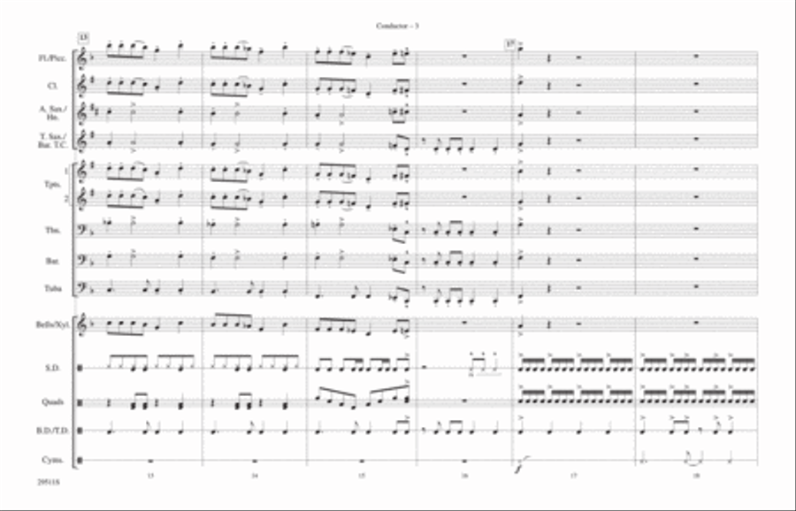Wipe Out: Score Wipe Out: Score Marching Band scores gallery preview page 3