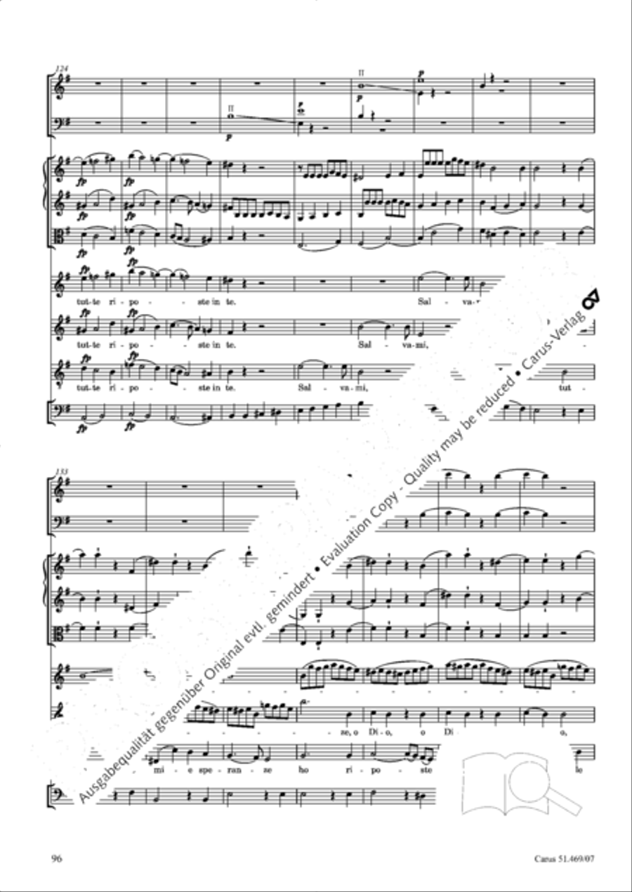 Davide penitente 4-Part scores gallery preview page 109
