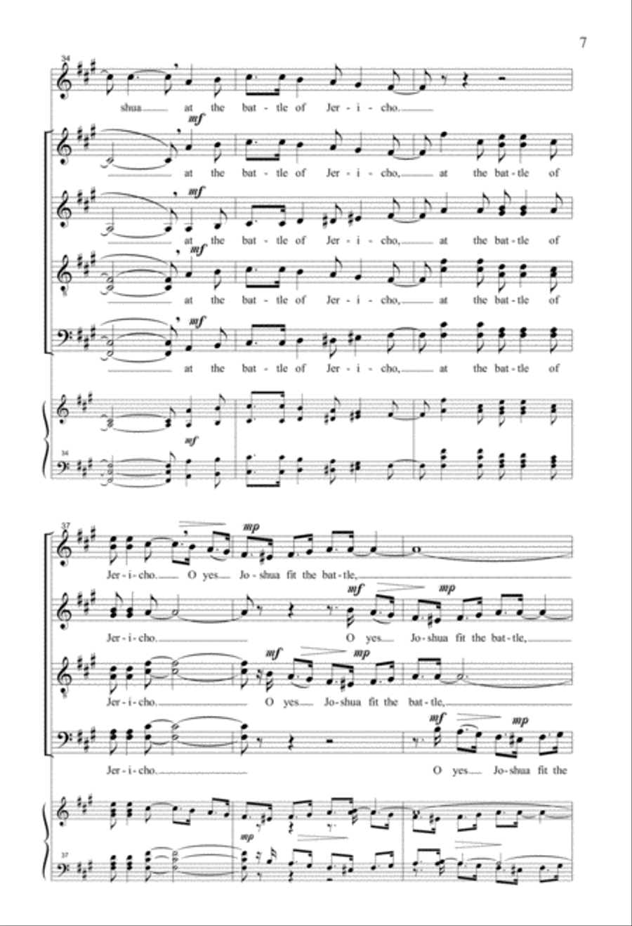 Joshua Fit The Battle Of Jericho 4-Part scores gallery preview page 6