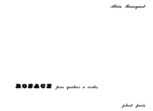 Rosace - Quatuor a cordes No. 1