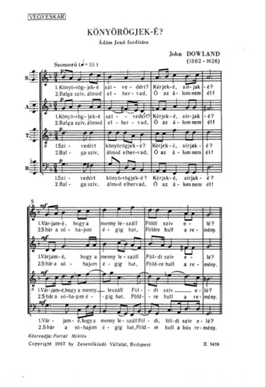 Könyörögjek A Cappella scores gallery preview page 2