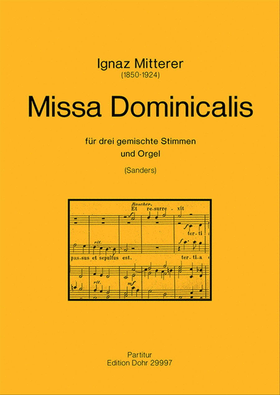 Missa Dominicalis für drei gemischte Stimmen und Orgel 3-Part scores gallery preview page 1