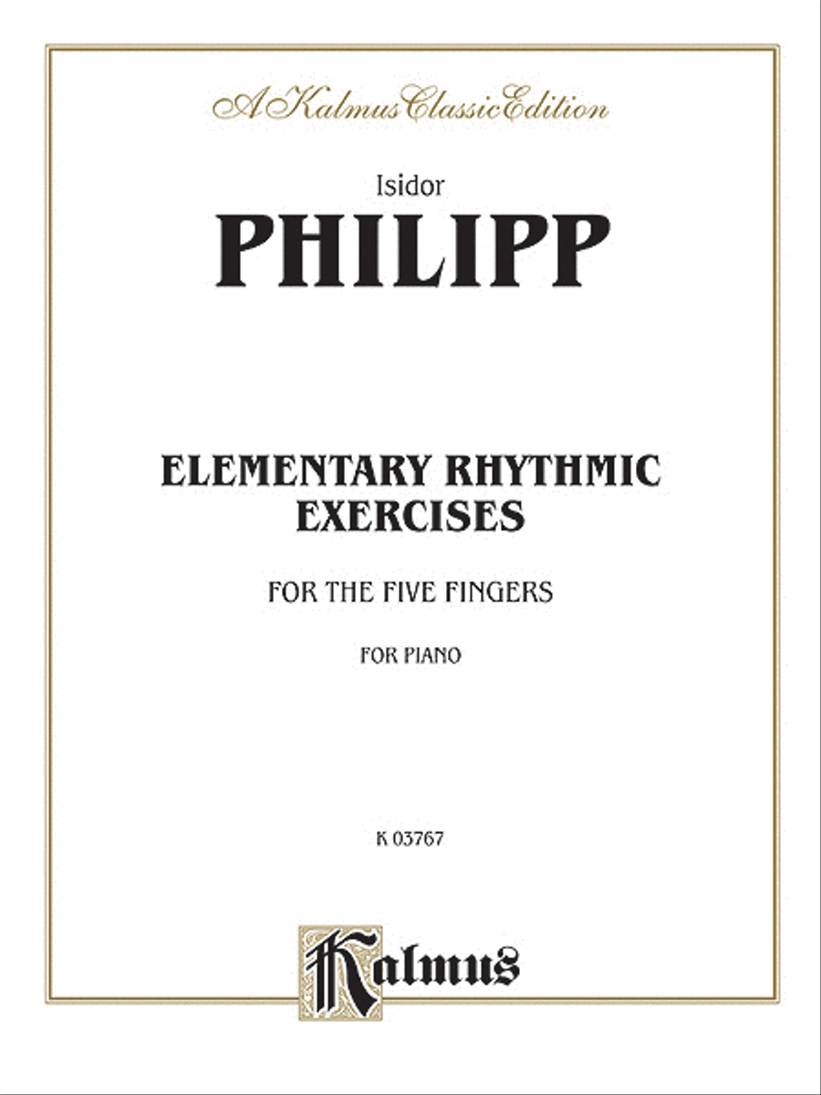 Elementary Rhythmic Exercises for the Five Fingers Piano Method scores gallery preview page 1