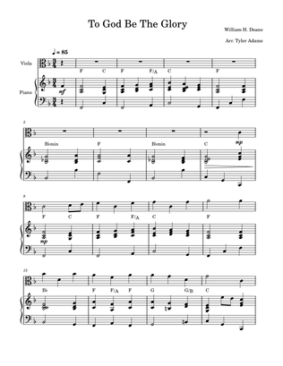 To God Be The Glory (Viola Solo and Piano)