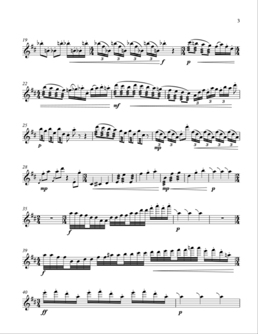 Solo for Flute - Dylan Hughes Flute Solo scores gallery preview page 3