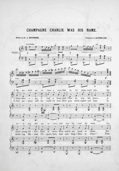 Champagne Charlie. Comic Song
