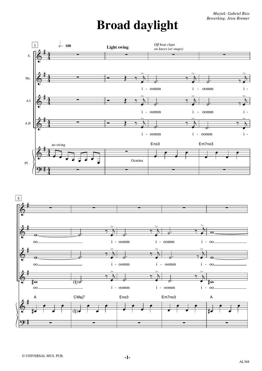 Broad Daylight Broad Daylight SSAA scores gallery preview page 1