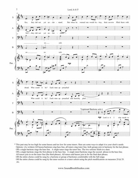 Lord, Is It I? SATB image number null