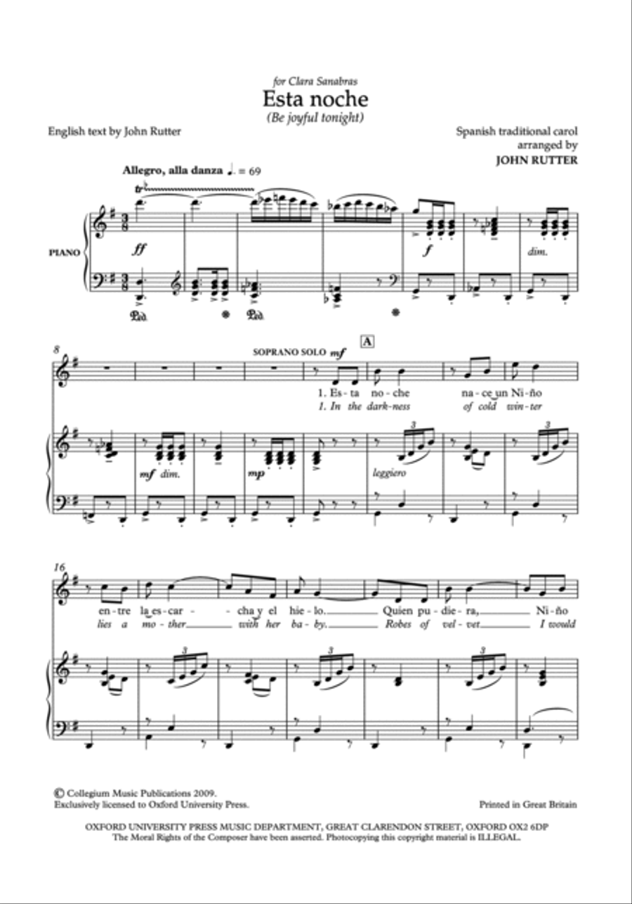 Esta noche (Be joyful tonight) 4-Part scores gallery preview page 2